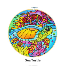 Load image into Gallery viewer, Batik Painting in Hoop Kit