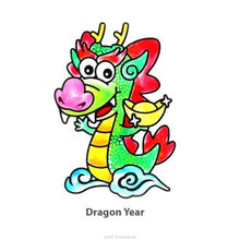 Load image into Gallery viewer, Suncatcher Window Deco Kit - Dragon Year And God Of Fortune
