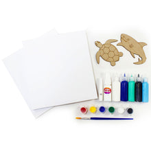 Load image into Gallery viewer, Canvas Pouring Art Box Set - Turtle And Shark