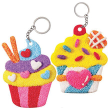 Load image into Gallery viewer, FOAM CLAY 2 IN 1 CUPCAKE KEYCHAIN KIT