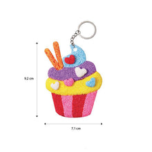 Load image into Gallery viewer, FOAM CLAY 2 IN 1 CUPCAKE KEYCHAIN KIT
