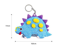 Load image into Gallery viewer, FOAM CLAY 2 IN 1 DINOSOUR KEYCHAIN KIT
