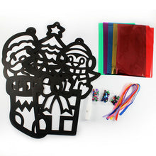 Load image into Gallery viewer, Stained Glass Christmas Hanging Deco Pack of 5