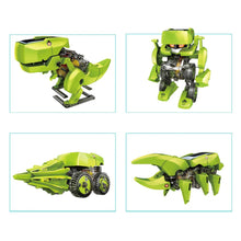 Load image into Gallery viewer, 4 In 1 Funny Transformation Solar Robot/Dinosaur/Drill/Insert DIY Assembled Toy
