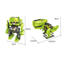 Load image into Gallery viewer, 4 In 1 Funny Transformation Solar Robot/Dinosaur/Drill/Insert DIY Assembled Toy
