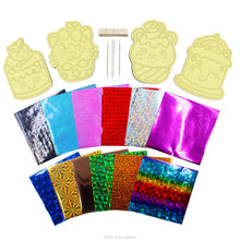Load image into Gallery viewer, Foil Art 4-in-1 Cupcake Board Kit - Kitten, Unicorn, Strawberry, Bear
