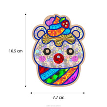 Load image into Gallery viewer, Foil Art 4-in-1 Cupcake Board Kit - Kitten, Unicorn, Strawberry, Bear
