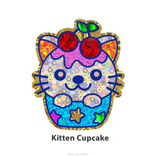 Load image into Gallery viewer, Foil Art 4-in-1 Cupcake Board Kit - Kitten, Unicorn, Strawberry, Bear
