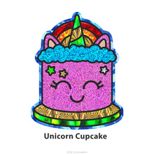 Load image into Gallery viewer, Foil Art 4-in-1 Cupcake Board Kit - Kitten, Unicorn, Strawberry, Bear
