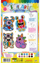 Load image into Gallery viewer, Foil Art 4-in-1 Monster Board Kit - Spooky, Grinning, Jolly, Blubber
