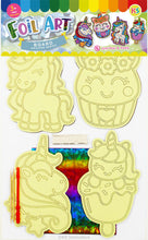 Load image into Gallery viewer, Foil Art 4-in-1 Unicorn Board Kit - Happy, Stars, Cupcake, Popsicle
