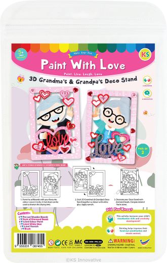 Paint With Love - 3D Grandma's And Grandpa's Deco Stand Kit