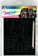Load image into Gallery viewer, Tangle Scratch Art - Jungle Animal Kit

