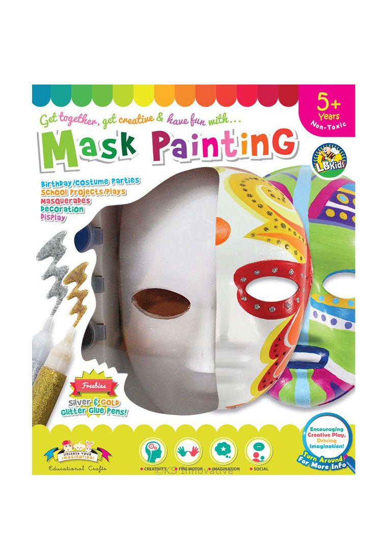 Paintable Paper Mask PAPER CRAFT MASK PAINTING KIT – LB KIDSTORE (00258183-P)
